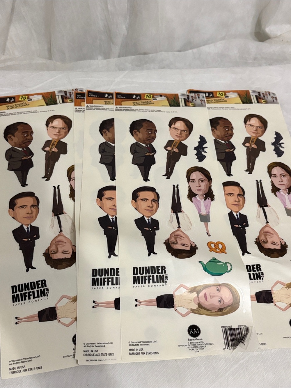 The Office Character Sticker Sheets bundle of 5